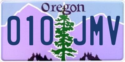 OR license plate 010JMV
