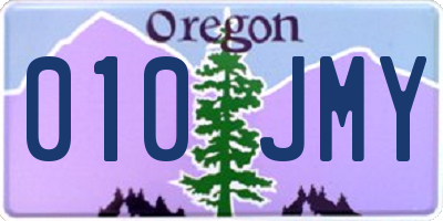 OR license plate 010JMY