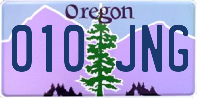 OR license plate 010JNG