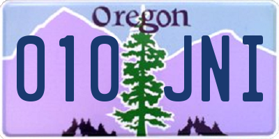 OR license plate 010JNI