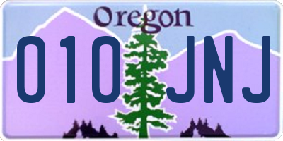 OR license plate 010JNJ