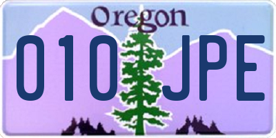 OR license plate 010JPE