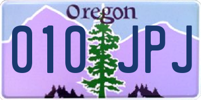 OR license plate 010JPJ