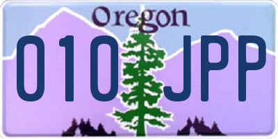OR license plate 010JPP