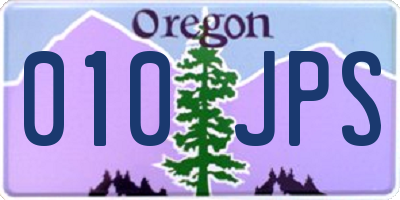 OR license plate 010JPS
