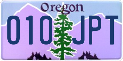 OR license plate 010JPT
