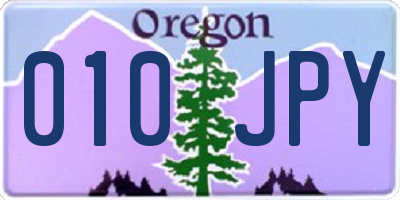 OR license plate 010JPY