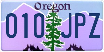 OR license plate 010JPZ