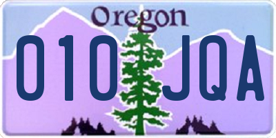 OR license plate 010JQA