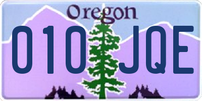 OR license plate 010JQE