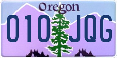 OR license plate 010JQG