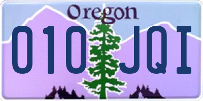 OR license plate 010JQI