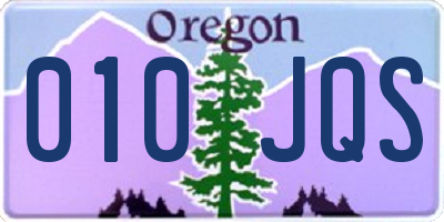 OR license plate 010JQS