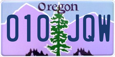 OR license plate 010JQW
