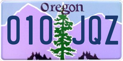 OR license plate 010JQZ