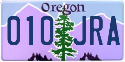 OR license plate 010JRA