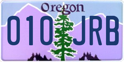 OR license plate 010JRB