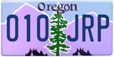 OR license plate 010JRP