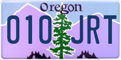 OR license plate 010JRT