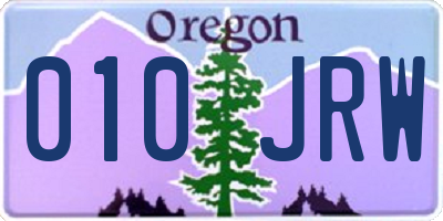 OR license plate 010JRW