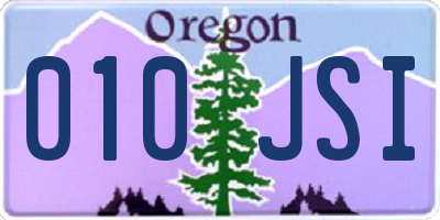 OR license plate 010JSI