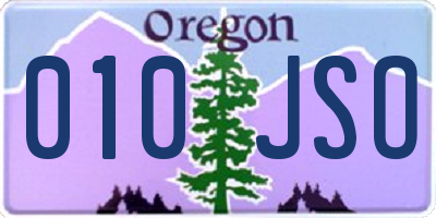 OR license plate 010JSO