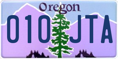OR license plate 010JTA