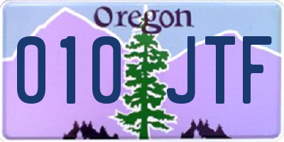 OR license plate 010JTF