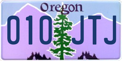 OR license plate 010JTJ