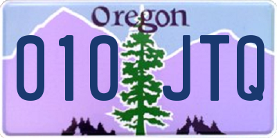 OR license plate 010JTQ
