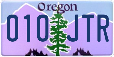 OR license plate 010JTR
