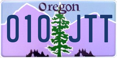 OR license plate 010JTT