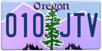 OR license plate 010JTV