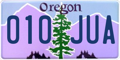 OR license plate 010JUA