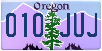OR license plate 010JUJ