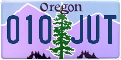 OR license plate 010JUT