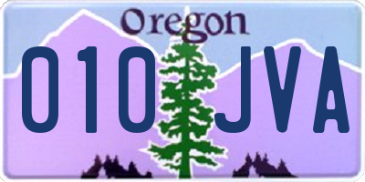 OR license plate 010JVA