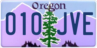 OR license plate 010JVE