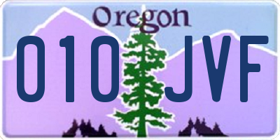 OR license plate 010JVF
