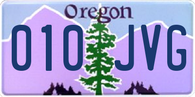 OR license plate 010JVG