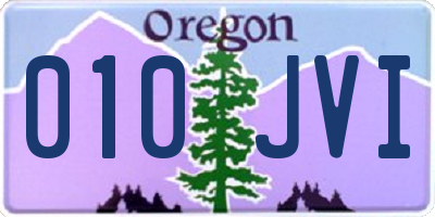 OR license plate 010JVI