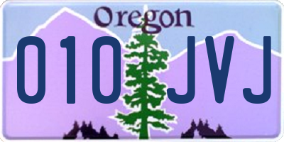 OR license plate 010JVJ