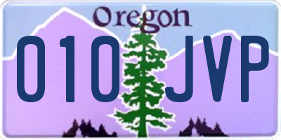 OR license plate 010JVP
