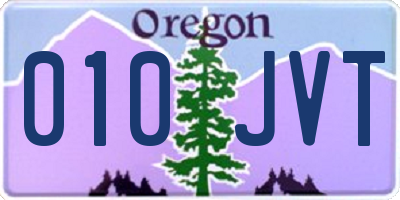 OR license plate 010JVT