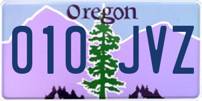 OR license plate 010JVZ