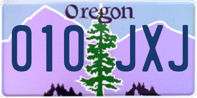 OR license plate 010JXJ