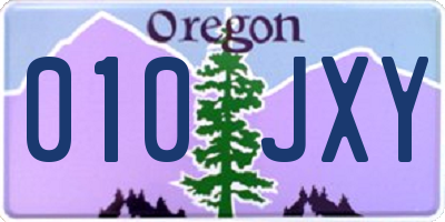 OR license plate 010JXY
