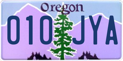 OR license plate 010JYA
