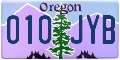 OR license plate 010JYB