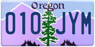 OR license plate 010JYM